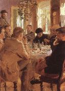 Peder Severin Kroyer Artists at Breakfast oil